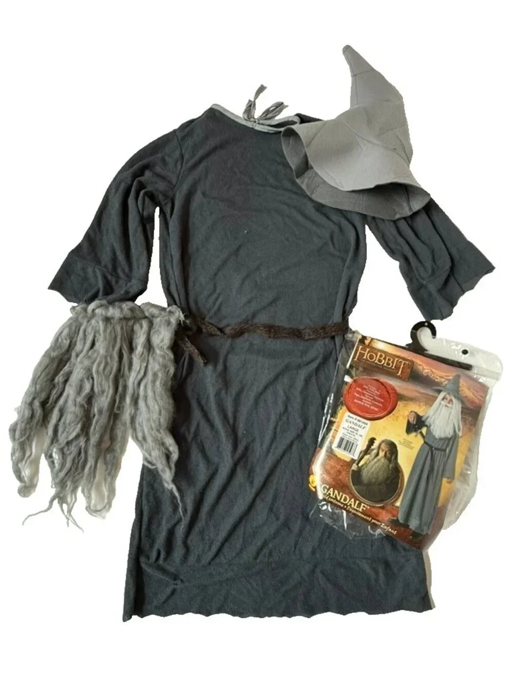 Rubies Gandalf Child L 8-10 Costume Halloween The Hobbit Wizard Beard Kid Boy